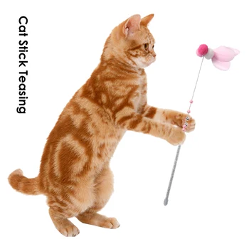 Cat Interactive Stick Feather Wand with Bell Toys Kitten Teaser Rod Pet Supplies for Cats Interactive Stick Cat Supplies
Cat Interactive Stick Feather Wand with Bell Toys Kitten Teaser Rod Pet Supplies for Cats Interactive Stick Cat Supplies