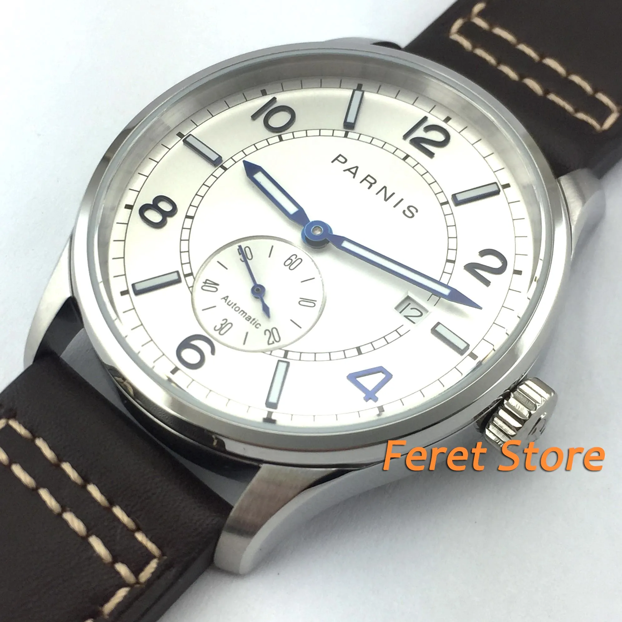 luxury 42mm Parnis Automatic men's watch blue marks luminous DATE 5ATM ST1731 Automatic movement wrist watch pa-6
luxury 42mm Parnis Automatic men's watch blue marks luminous DATE 5ATM ST1731 Automatic movement wrist watch pa-6