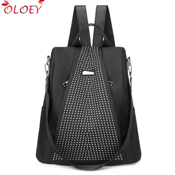 Brand 2019 woman backpack fashion luxury rivet decoration college style backpack multifunctional leisure travel Oxford cloth bla
Brand 2019 woman backpack fashion luxury rivet decoration college style backpack multifunctional leisure travel Oxford cloth bla