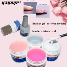 Yayoge construtor gel conjunto para extensões de unhas uv gel polonês camuflagem cor uv geléia grossa gel mancure conjunto para a arte do prego embeber fora(China)