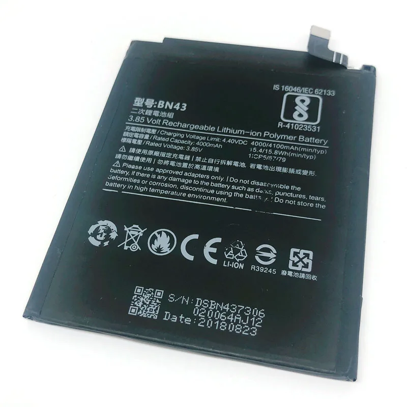 BN43 Rechargeable Battery For Xiaomi Mi Redmi Note 4X / Note 4 global Snapdragon 625 Phone Replacement battery
BN43 Rechargeable Battery For Xiaomi Mi Redmi Note 4X / Note 4 global Snapdragon 625 Phone Replacement battery