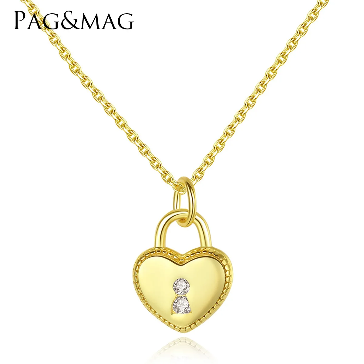 Ожерелье из чистого серебра PAG & MAG925, Женская цепочка до ключиц, инкрустированная камнем 3A, корейский Креативный новый продукт 
Ожерелье из чистого серебра PAG & MAG925, Женская цепочка до ключиц, инкрустированная камнем 3A, корейский Креативный новый продукт