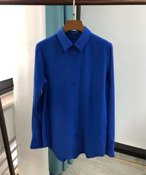 100% Silk Women's Solid Color Blouse Turn-down Collar Long Sleeve Simple Shirt 2020 Spring
100% Silk Women's Solid Color Blouse Turn-down Collar Long Sleeve Simple Shirt 2020 Spring