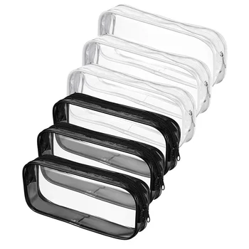 6 Pieces Clear PVC Pen Pencil Case with Zipper, for School Office Stationery, Portable Transparent Pencil Bag Makeup Pouch(Black
6 Pieces Clear PVC Pen Pencil Case with Zipper, for School Office Stationery, Portable Transparent Pencil Bag Makeup Pouch(Black