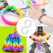Bracelet bande de caoutchouc tissé multicolore boucle transparente petite boucle accessoires de décoration de la maison gadgets de la maison(China)