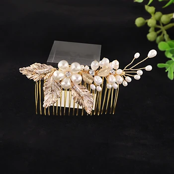 YouLaPan Golden Women Hair Combs Bridal Hair Accessories Pearl Rhinestone Wedding Hair Comb Leaves Head Ornaments Headband HP17
YouLaPan Golden Women Hair Combs Bridal Hair Accessories Pearl Rhinestone Wedding Hair Comb Leaves Head Ornaments Headband HP17