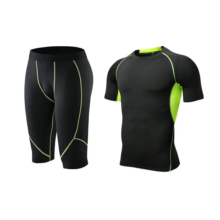 Sports Tights Leggings Set Men's Spring Summer Quick-Dry Gym Running Capri Pants duan xiu kuan Basketball Wear
Sports Tights Leggings Set Men's Spring Summer Quick-Dry Gym Running Capri Pants duan xiu kuan Basketball Wear