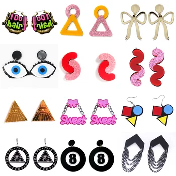 Lovely Geometric Acrylic Earrings For Women Glitter Powder Triangle Evils Eye Round Black Bow Knot Letter Earrings Jewelry Gifts
Lovely Geometric Acrylic Earrings For Women Glitter Powder Triangle Evils Eye Round Black Bow Knot Letter Earrings Jewelry Gifts