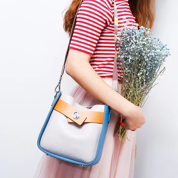 Genuine Leather women's bag new summer crossbody wide strap shoulder bag colormatch ladies handbag GN-SB-zpbdkd
Genuine Leather women's bag new summer crossbody wide strap shoulder bag colormatch ladies handbag GN-SB-zpbdkd