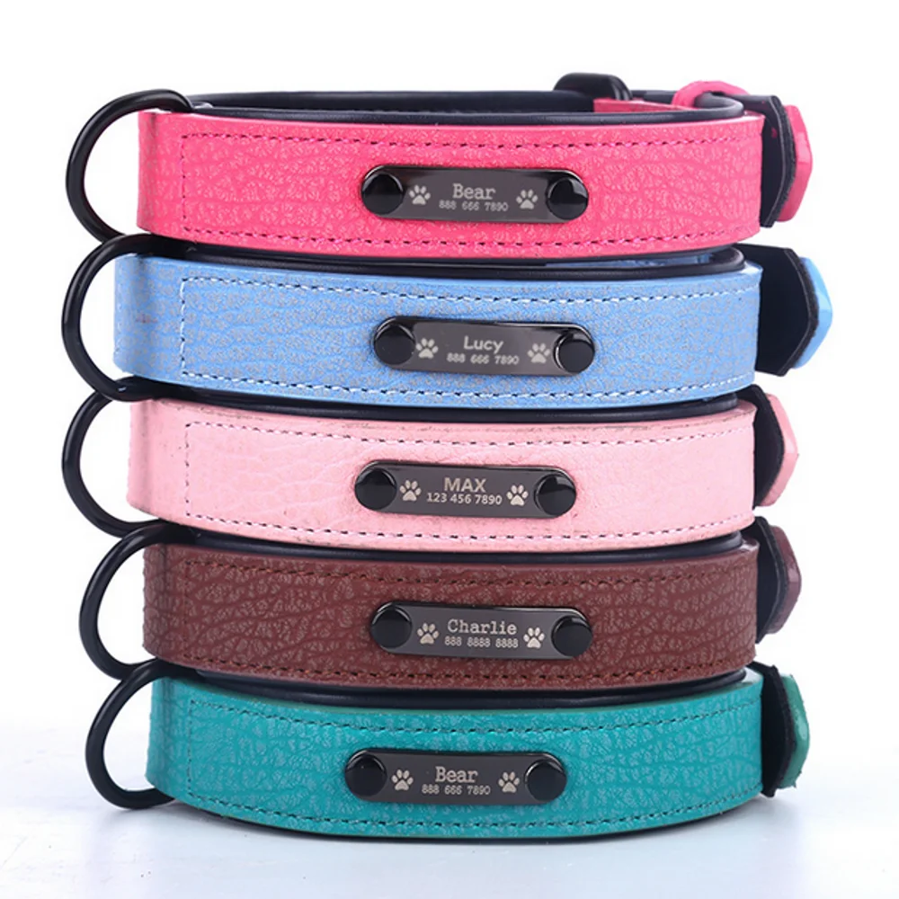 Free Lettering Dog Collar Adjustable Leather Personalized Custom Pet Name ID Tags For Cat Small Medium Large Dogs Collars S-XXL 
Free Lettering Dog Collar Adjustable Leather Personalized Custom Pet Name ID Tags For Cat Small Medium Large Dogs Collars S-XXL