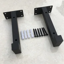 

4PCS Heavy Duty Wall Mounted Shelf Bracket Board Floating Bracket Industrial Iron Support Table 15cm/20cm/25cm/30cm/35cm GF25