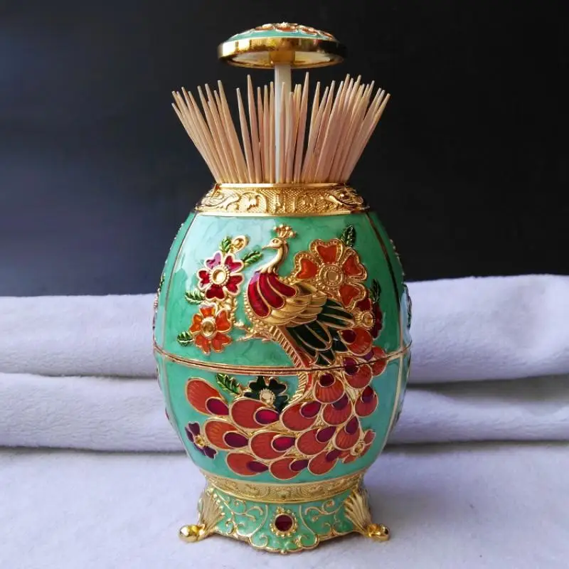 European Style Metal Toothpick Box Retro Automatic Holder Dispenser Organizer Table Decoration Accessory | Дом и сад