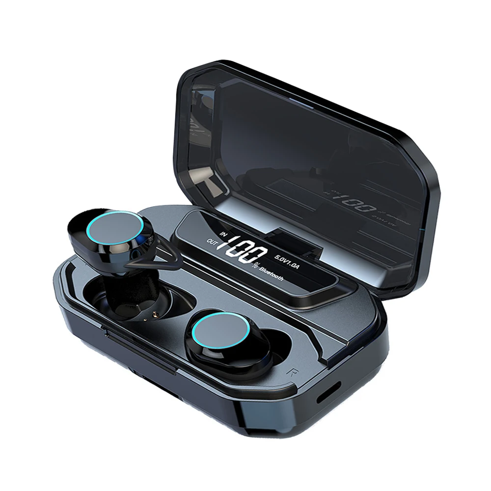 G02 TWS Bluetooth Earphone 5.0 Wireless Bluetooth Earbuds 9D Stereo Music Headset Touch Control LED Display 3300mAh Power Bank
G02 TWS Bluetooth Earphone 5.0 Wireless Bluetooth Earbuds 9D Stereo Music Headset Touch Control LED Display 3300mAh Power Bank