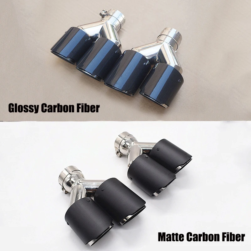 63mm Inlet Car Exhaust Tips Real Carbon Fiber Muffler Dual-outlet End Pipe Modified Rear Pipe 2.48inch 2pcs
63mm Inlet Car Exhaust Tips Real Carbon Fiber Muffler Dual-outlet End Pipe Modified Rear Pipe 2.48inch 2pcs