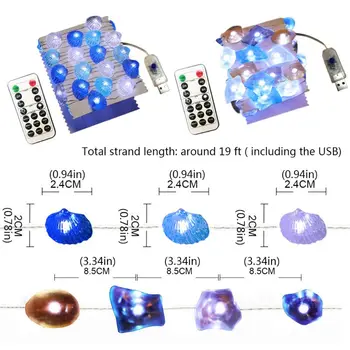 Beach Beach Seashell String Lights, 18.7 Ft 40 LED USB Plug-in Copper Wire Beach Theme Shell Lights for Various Decoration (Cool
Beach Beach Seashell String Lights, 18.7 Ft 40 LED USB Plug-in Copper Wire Beach Theme Shell Lights for Various Decoration (Cool