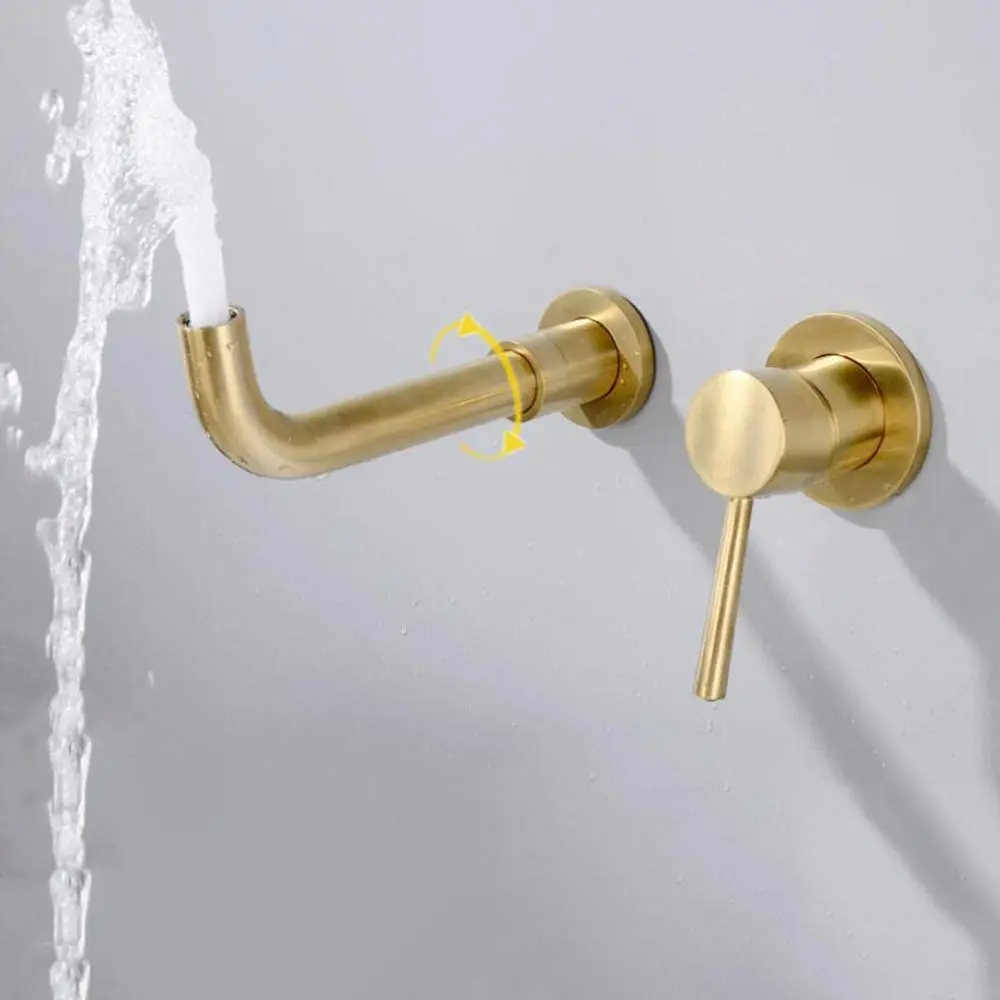Bathroom Washbasin Faucet Solid Brass Modern Wall Mounted 2 Hole Basin Tap Bathroom Tap 360 Degree Swivel Black Brass Mixer Tap
Bathroom Washbasin Faucet Solid Brass Modern Wall Mounted 2 Hole Basin Tap Bathroom Tap 360 Degree Swivel Black Brass Mixer Tap