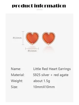 Korean Fashion Women Earrings Small Earrings Red Heart Stud earrings for Lovers Gifts Jewellery
Korean Fashion Women Earrings Small Earrings Red Heart Stud earrings for Lovers Gifts Jewellery