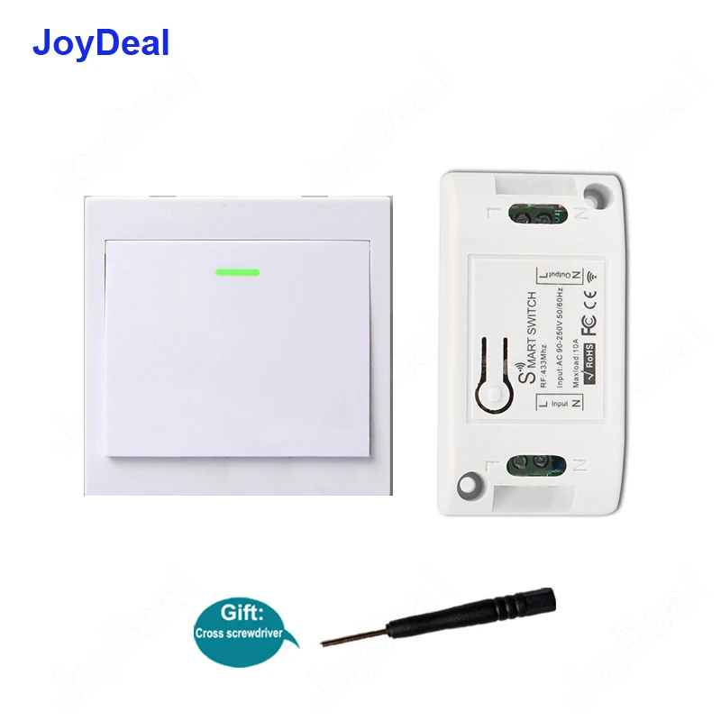 433Mhz Smart Wireless Remote Control Switch AC 110V 220V 1 CH Channel Receiver 86 Wall Panel Transmitter For Led Lights Bulb DIY
433Mhz Smart Wireless Remote Control Switch AC 110V 220V 1 CH Channel Receiver 86 Wall Panel Transmitter For Led Lights Bulb DIY