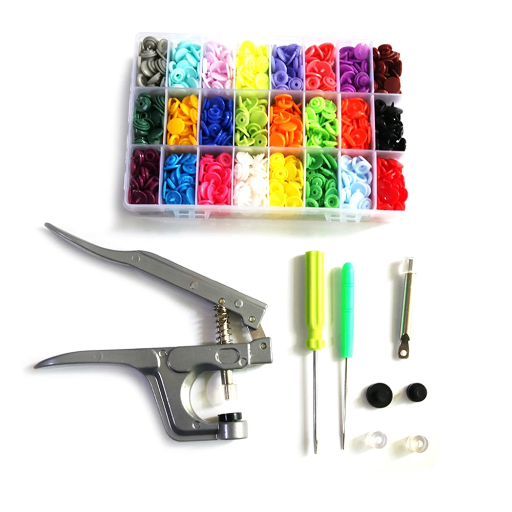YINGXI 360 Sets KAM T5 Resin Snap Buttons With Metal Pliers Tool Set Kit for DIY Sewing and Crafting
YINGXI 360 Sets KAM T5 Resin Snap Buttons With Metal Pliers Tool Set Kit for DIY Sewing and Crafting