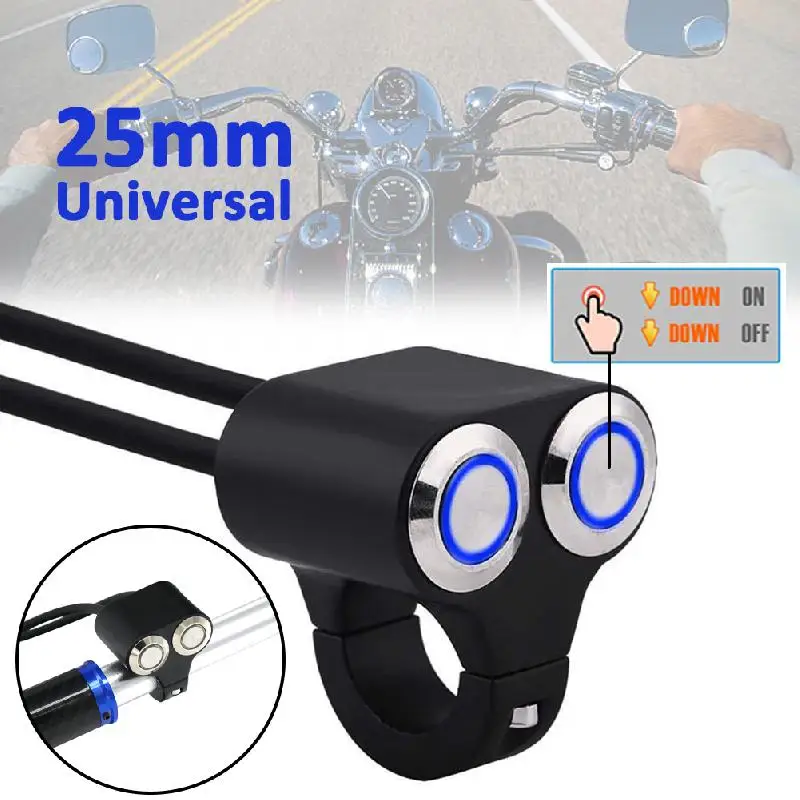 5mm Motorcycle Handlebar Switch On / Off Manual Return Door Lock Button Switch Self-locking Button 2-in-1 Switch
5mm Motorcycle Handlebar Switch On / Off Manual Return Door Lock Button Switch Self-locking Button 2-in-1 Switch