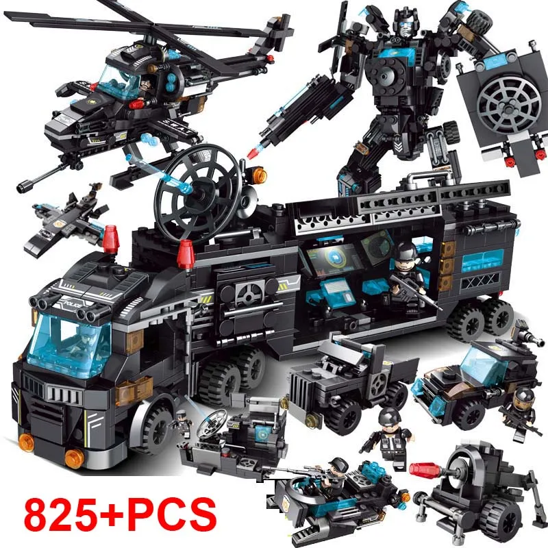 825pcs City Police Station Building Blocks Compatible Legoingly City SWAT Team Truck Blocks Educational Toy For Boys Children
825pcs City Police Station Building Blocks Compatible Legoingly City SWAT Team Truck Blocks Educational Toy For Boys Children