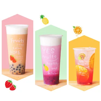 50pcs High quality houshold diy juice fruit tea plastic cups 500ml transparent kitchen party favors packaging drink cup with lid 
50pcs High quality houshold diy juice fruit tea plastic cups 500ml transparent kitchen party favors packaging drink cup with lid