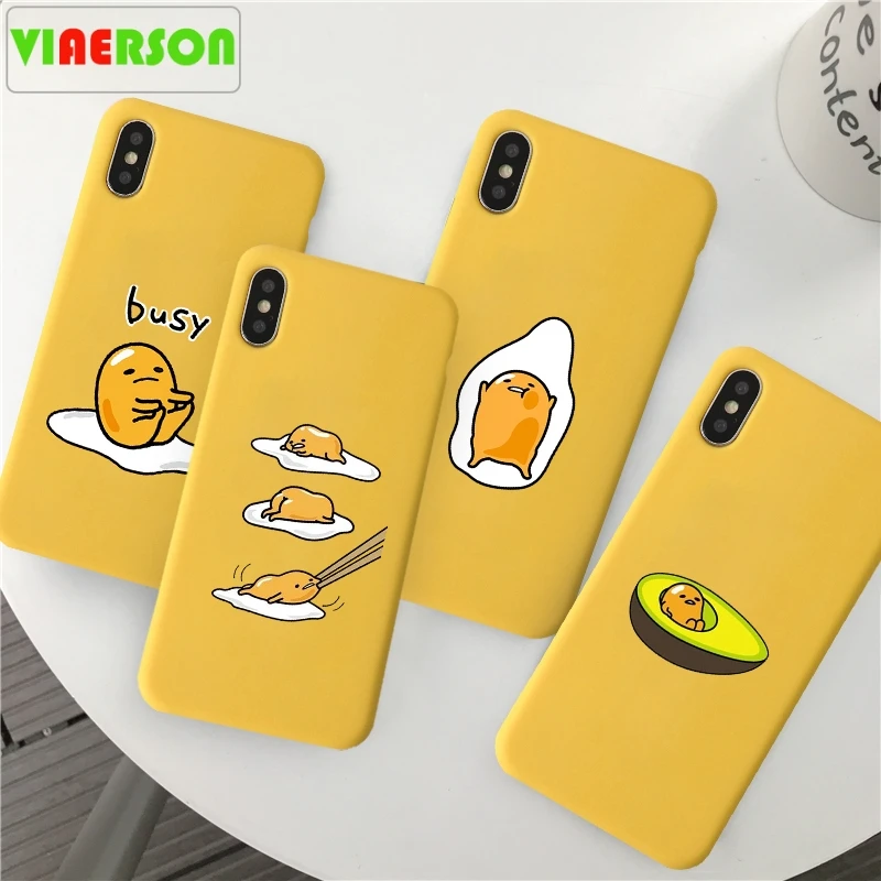 Милый чехол для телефона Gudetama Lazy Egg iPhone 7 11 Pro XS MAX X XR 8 6 6s Plus новая Желтая Мягкая