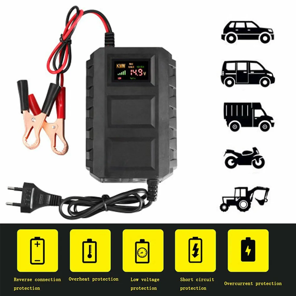 Car Battery Lead Acid Charger Automobile Motorcycle 12V 20A with LCD Display Plug Specification for EU/U.S./UK/AU
Car Battery Lead Acid Charger Automobile Motorcycle 12V 20A with LCD Display Plug Specification for EU/U.S./UK/AU