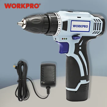 WORKPRO 12V Cordless Drill Electric Screwdriver Mini Wireless Power Driver DC Lithium-Ion Battery 3/8-Inch 2-Speed 
WORKPRO 12V Cordless Drill Electric Screwdriver Mini Wireless Power Driver DC Lithium-Ion Battery 3/8-Inch 2-Speed