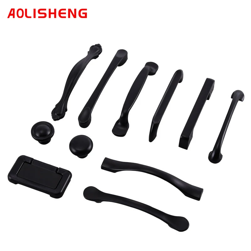 Drawer Knobs Zinc Alloy Black Handles Hardware Furniture Cupboard Door-Pulls Kitchen Black American-Style Handle
Drawer Knobs Zinc Alloy Black Handles Hardware Furniture Cupboard Door-Pulls Kitchen Black American-Style Handle