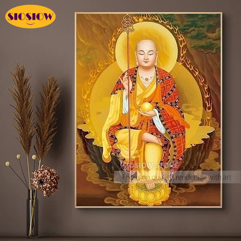 Алмазная 5D картина с мотивом Будды бодхисаттвы своими руками квадратная круглая
