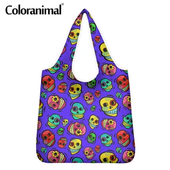 Coloranimal Weird Skull Pattern Tote Shopper Bag for Lady Protable Foldable Grocery Bag Women Large Capacity Eco Bag Bolsa 2020
Coloranimal Weird Skull Pattern Tote Shopper Bag for Lady Protable Foldable Grocery Bag Women Large Capacity Eco Bag Bolsa 2020