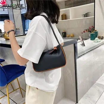 Hit Color Women Handbag Female Leather Fashion Classic Texture Creative Delicate Design Chic Small Underarm Shoulder Tote Bag
Hit Color Women Handbag Female Leather Fashion Classic Texture Creative Delicate Design Chic Small Underarm Shoulder Tote Bag