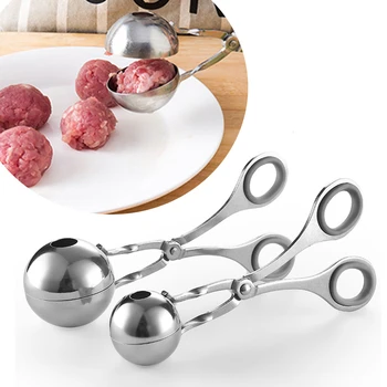 DIY Manual Meatballs Maker 304 Stainless Steel Mold Spoon Meatball-maker Food Clip Ball Egg Machine Spoon Meat Kitchen Gadget
DIY Manual Meatballs Maker 304 Stainless Steel Mold Spoon Meatball-maker Food Clip Ball Egg Machine Spoon Meat Kitchen Gadget