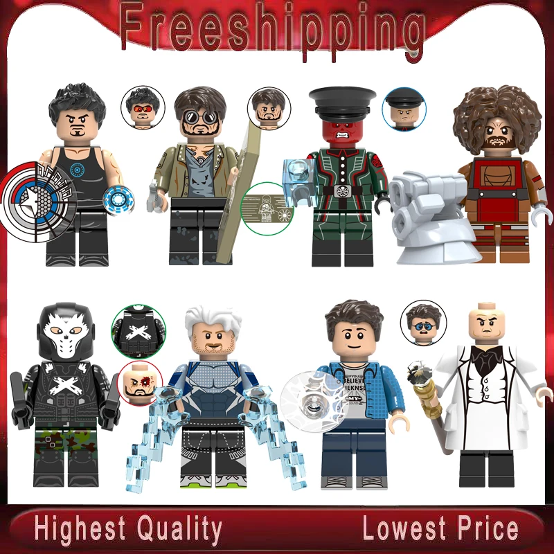 Legoly Marvel Figures Crossbone Peter Parker Quicksilver Kingpin Tony Stark Red Skull Dwarf building Blocks kid Toys gifts X0270
Legoly Marvel Figures Crossbone Peter Parker Quicksilver Kingpin Tony Stark Red Skull Dwarf building Blocks kid Toys gifts X0270