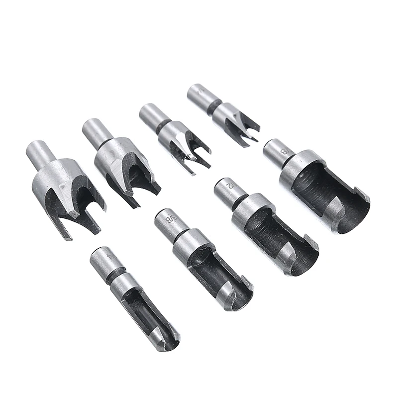 8 Pcs 1/4" 3/8" 1/2" 5/8" Wood Hole Plug Cutter Set Dowel Maker Cutting Tools 3/8" Shank Carbon Steel Bit
8 Pcs 1/4" 3/8" 1/2" 5/8" Wood Hole Plug Cutter Set Dowel Maker Cutting Tools 3/8" Shank Carbon Steel Bit