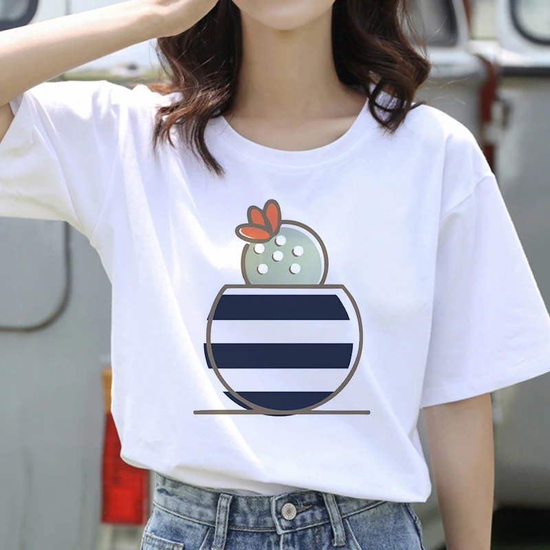 Fashion Female Tee Top Graphic Female T shirts Funny Cactus Print T-shirt Women's T-shirt Clothing Camisas Mujer
Fashion Female Tee Top Graphic Female T shirts Funny Cactus Print T-shirt Women's T-shirt Clothing Camisas Mujer