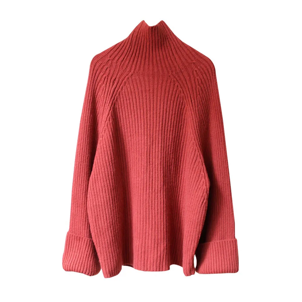 Fall 2019 Female High Collar Harajuku Sweaters Loose Lazy Korean Style Thick Pullover Sweaters Solid Color Winter Warm Sweaters
Fall 2019 Female High Collar Harajuku Sweaters Loose Lazy Korean Style Thick Pullover Sweaters Solid Color Winter Warm Sweaters