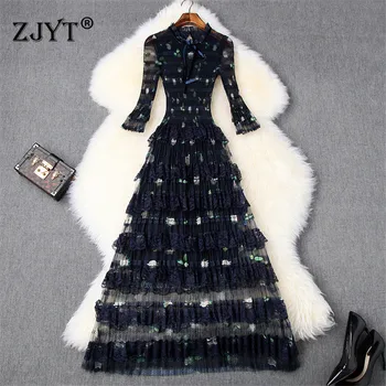 2020 Spring Women Elegant Runway Designer Floral Print Lace Patchwork Ruffle Layered Sexy Mid Calf Evening Party Dresses
2020 Spring Women Elegant Runway Designer Floral Print Lace Patchwork Ruffle Layered Sexy Mid Calf Evening Party Dresses
