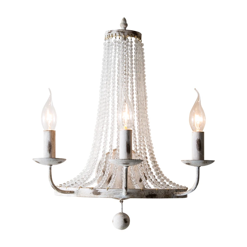 French wall sconces light vintage white wall lamps crystal bead wall lighting fixtures retro/antique wall lamps in bedroom foyer
French wall sconces light vintage white wall lamps crystal bead wall lighting fixtures retro/antique wall lamps in bedroom foyer
