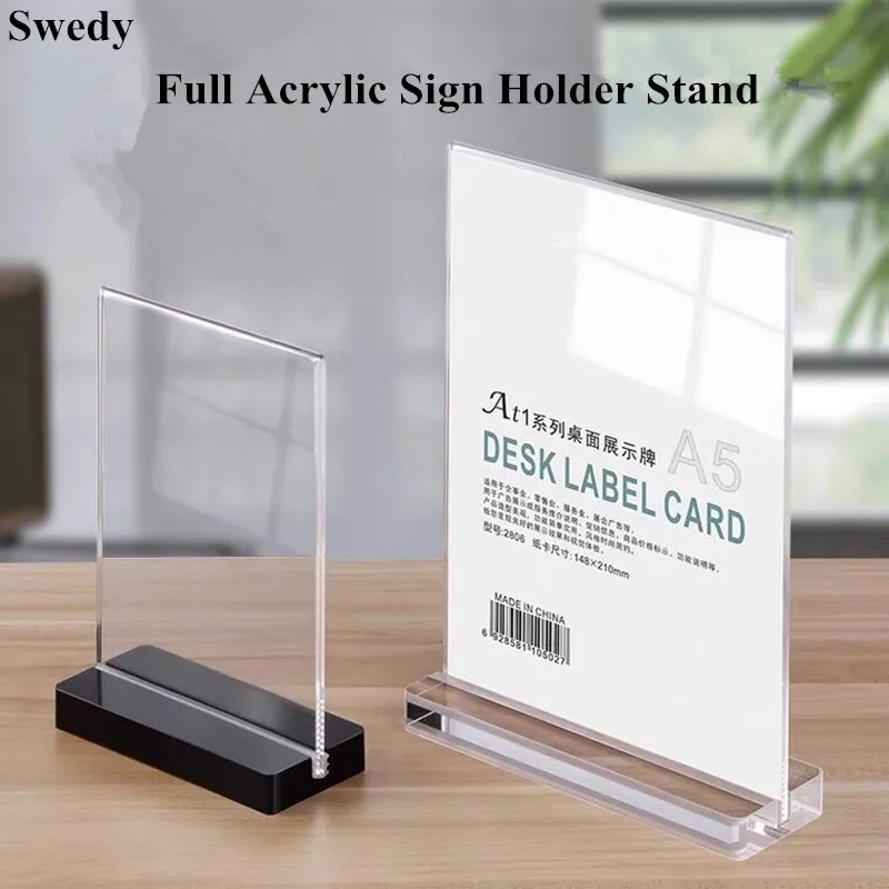 A5 148X210mm Clear Plastic Table Menu Holder Display Stand Acrylic Document Holder Desktop Photo Picture Poster Frames
A5 148X210mm Clear Plastic Table Menu Holder Display Stand Acrylic Document Holder Desktop Photo Picture Poster Frames