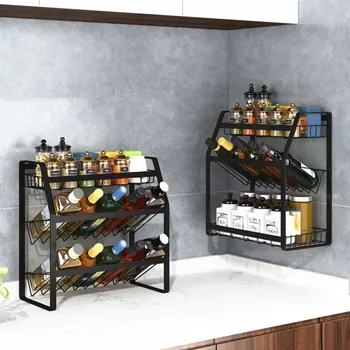 1Pc Kitchen Rack Multi-layers Shelf Seasoning Shelf Draining Rack Storage Rack for Kitchen(Black Sloping Bottom Countertop Style
1Pc Kitchen Rack Multi-layers Shelf Seasoning Shelf Draining Rack Storage Rack for Kitchen(Black Sloping Bottom Countertop Style
