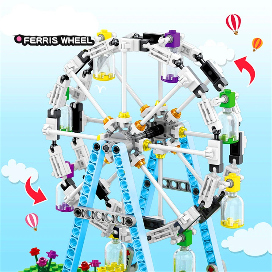 Sembo Amusement Park Playland Sky Wheel 3D Model DIY Nano Blocks Bricks Diamond Building Playmobil Toy for Childrens gift
Sembo Amusement Park Playland Sky Wheel 3D Model DIY Nano Blocks Bricks Diamond Building Playmobil Toy for Childrens gift