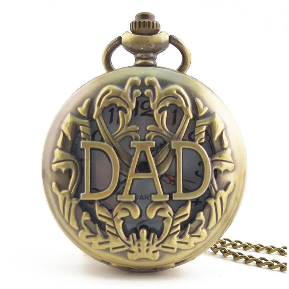 Hollow Out DAD Vintage Antique Round Dial Quartz Pocket Watch Necklace Pendant Clock for Mens Womens Best Gifts
Hollow Out DAD Vintage Antique Round Dial Quartz Pocket Watch Necklace Pendant Clock for Mens Womens Best Gifts