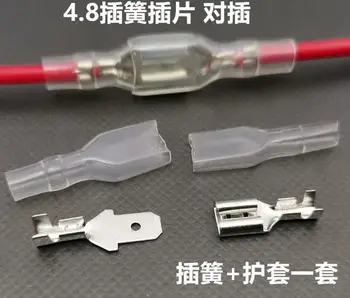 200sets 4.8mm Plug-in spring + sheath Plug-in terminal Plug-in terminal Male and female plug spring Cold press terminal set 
200sets 4.8mm Plug-in spring + sheath Plug-in terminal Plug-in terminal Male and female plug spring Cold press terminal set