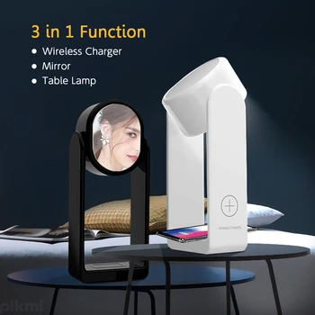 3 in 1 Phone Wireless (Android iOS) Charging Pad Table Lamp Wireless Charging Station with Rotatable Makeup Light and Mirror
3 in 1 Phone Wireless (Android iOS) Charging Pad Table Lamp Wireless Charging Station with Rotatable Makeup Light and Mirror