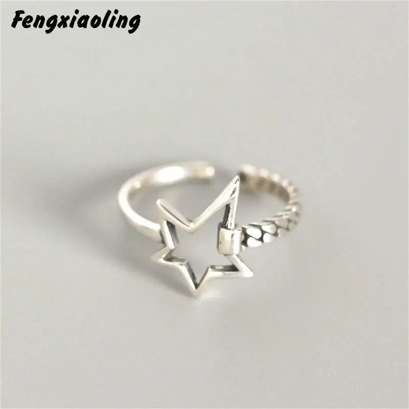 Fengxiaoling 2019 New Arrivals 925 Sterling Silver Geometric Irregular Pentagram Open Rings For Women Retro Style Jewelry
Fengxiaoling 2019 New Arrivals 925 Sterling Silver Geometric Irregular Pentagram Open Rings For Women Retro Style Jewelry