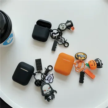 Halloween style pumpkin skull bat orange color pendant for apple airpods 1 2 protective case bluetooth wireless earphone cover
Halloween style pumpkin skull bat orange color pendant for apple airpods 1 2 protective case bluetooth wireless earphone cover