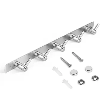 Rust and Corrosion Resistant 5 Double Hooks Coat Hat Clothes Robe Holder Rack Wall Hanger
Rust and Corrosion Resistant 5 Double Hooks Coat Hat Clothes Robe Holder Rack Wall Hanger
