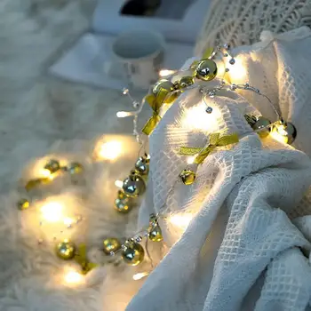 20LEDs 2M LED Gold Color Round Ball Bowknot Bell String Light for Christmas Decor
20LEDs 2M LED Gold Color Round Ball Bowknot Bell String Light for Christmas Decor